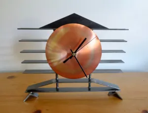 1996 Girardini Copper & Forged Steel Mantel Clock