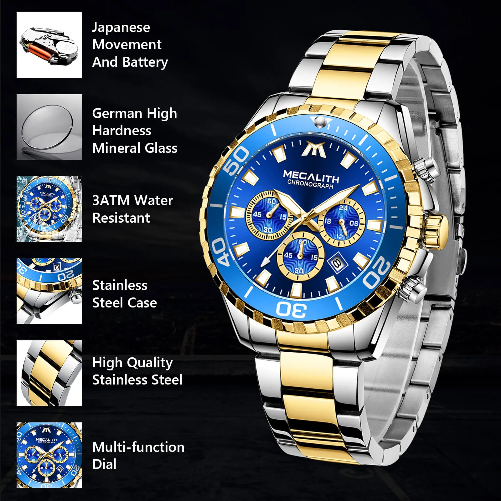 8241M | Quartz Men Watch | Stainless Steel Band