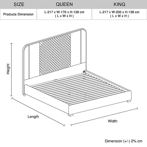 Bedzy Luxe Halcyon King Bed Frame Black