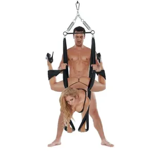 Black Luxury Bondage Yoga Pleasure Swing for Bdsm Couples