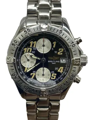 Breitling Colt Chronograph 41mm A13035 Black Panda Dial Automatic Men's Watch