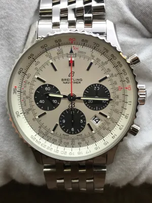 Breitling Navitimer B01 Chronograph 43 AB0121211G1A1 White with black subdials Dial Automatic  Men's Watch