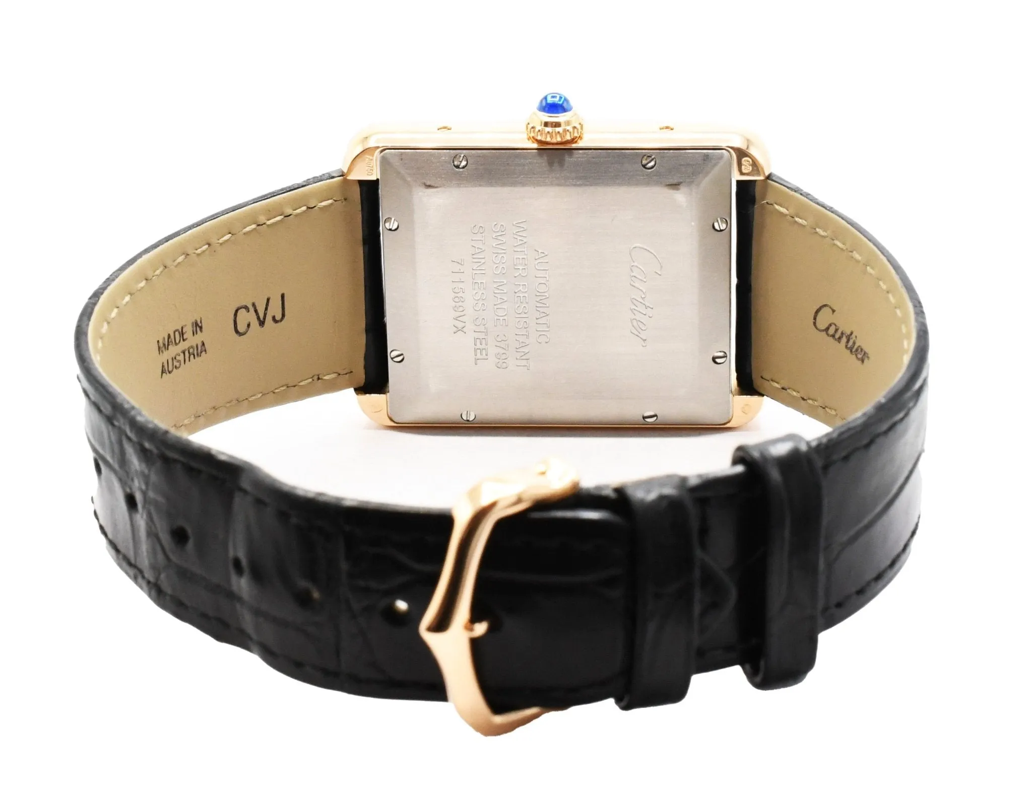 Cartier Tank Solo XL Auto Strap Watch - 18ct Rose Gold & Steel