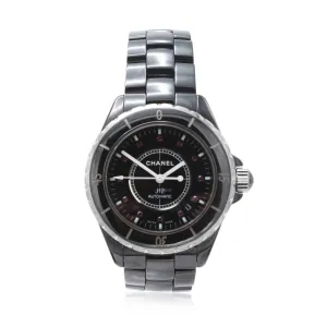 Chanel J12 38mm Black Ceramic Automatic Watch - Ref: H1635