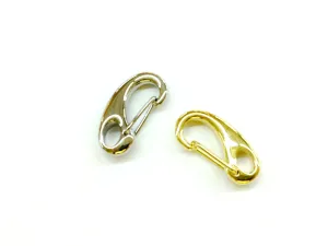 Clasp, Stainless Steel, Self-closing Hook, 13x26mm | 蝦弓扣, 不鏽鋼, 13x26mm