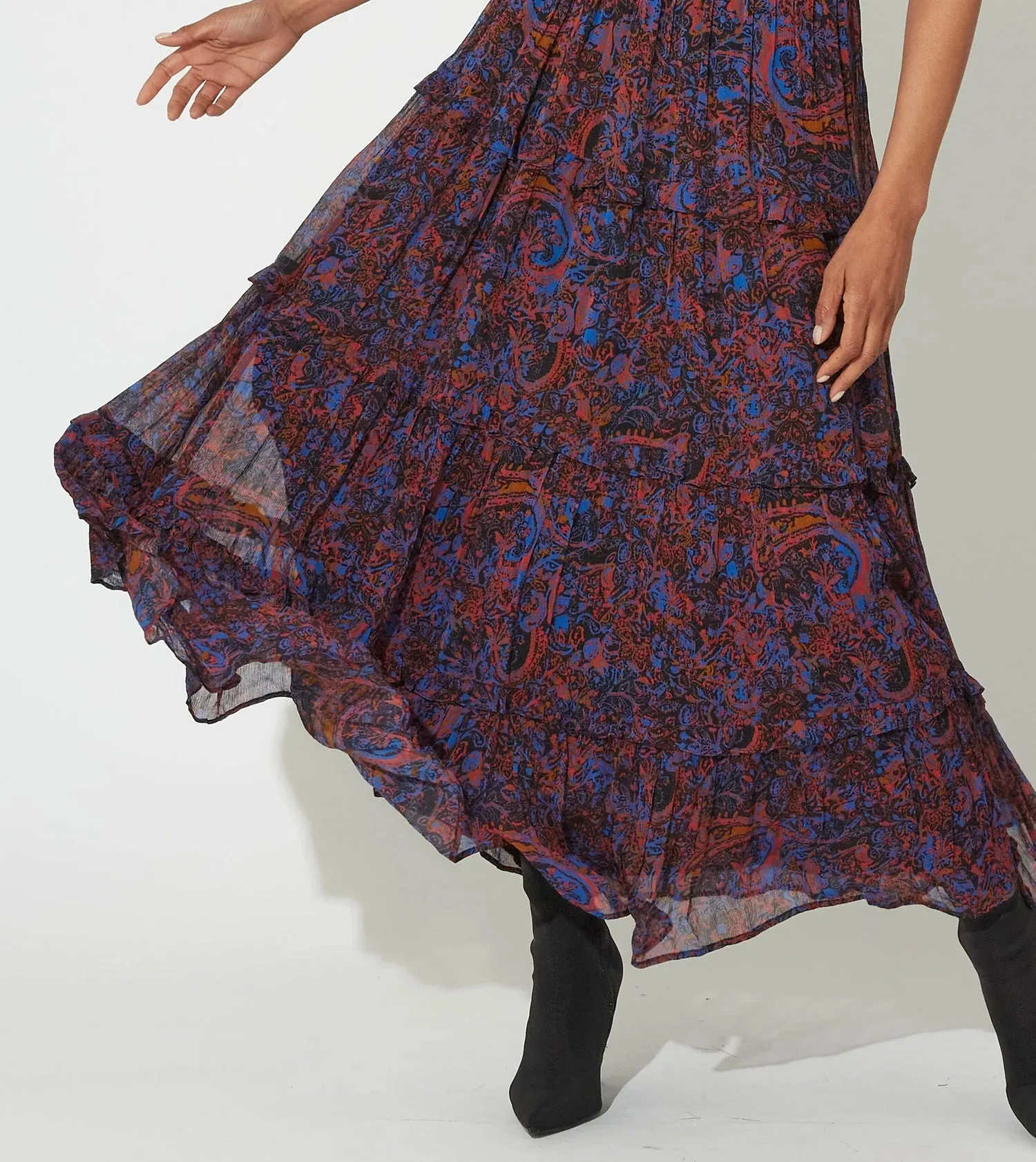 Cleo Bella Alessia Midi Dress in retrograde Paisley