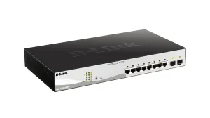 D-Link Web Smart Dgs-1210-10Mp - Switch - L2  - Smart - 8 X 10/100/1000 (Poe )   2 X Gigabit Sfp - Desktop - Poe  (130 W