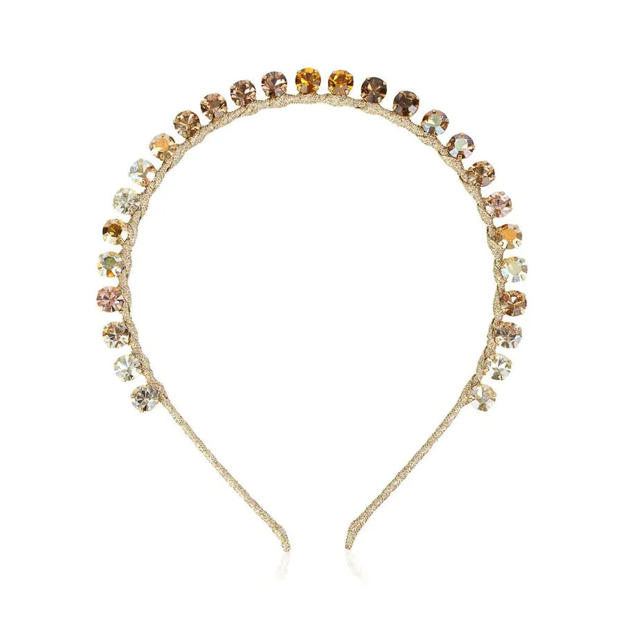 Gold Swarovski crown hairband