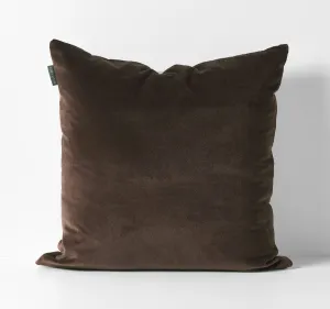 Luxury Velvet 50x50cm Filled Cushion Chocolate