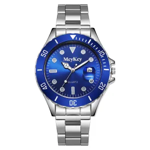 Men's and Ladies' Watches Men's Luminous Quartz Watch Steel Strap Tik Tok Live Stream New Calendar Watch