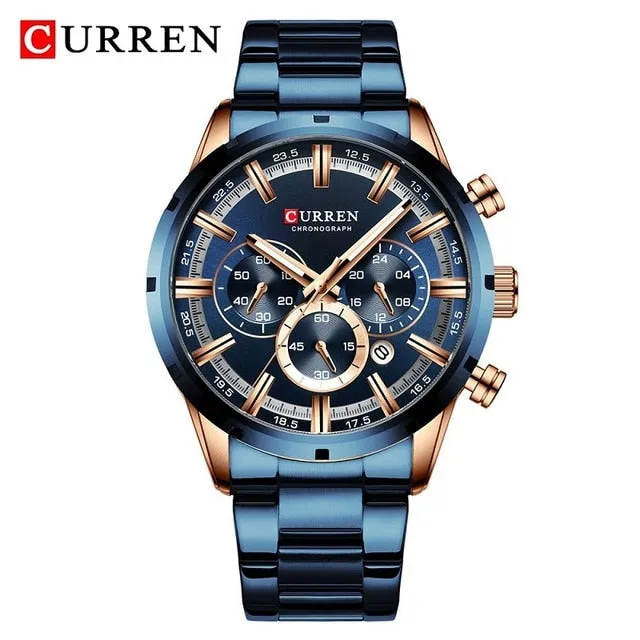 Men's Quartz Luxury Chronograph Sport & Business Watch by Curren Blanche