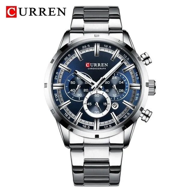 Men's Quartz Luxury Chronograph Sport & Business Watch by Curren Blanche