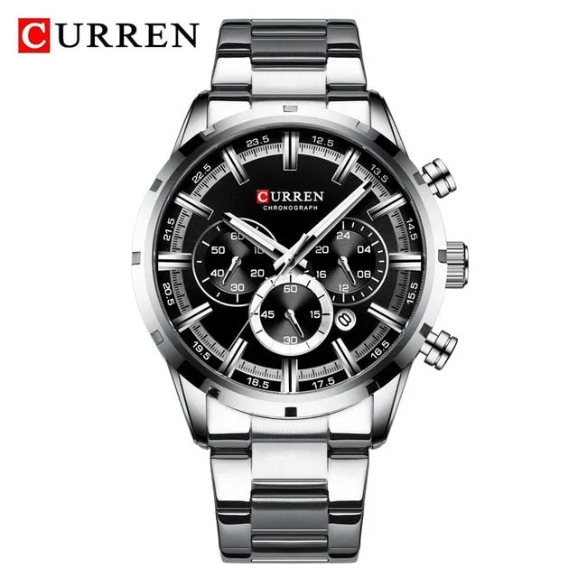 Men's Quartz Luxury Chronograph Sport & Business Watch by Curren Blanche