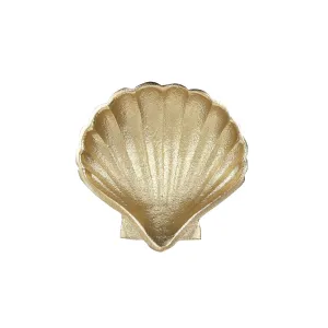 Metal Clam Trinket Dish Gold 10cm