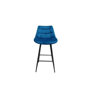 Mia Fabric Bar stool Dark Blue