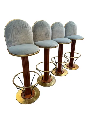 Mid-Century Set of Four Italian Stools. Italy 1960