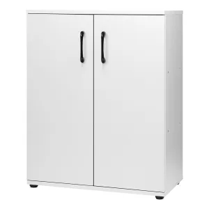 Oikiture Storage Cabinet Bathroom Cabinet Freestanding Cupboard Organiser White