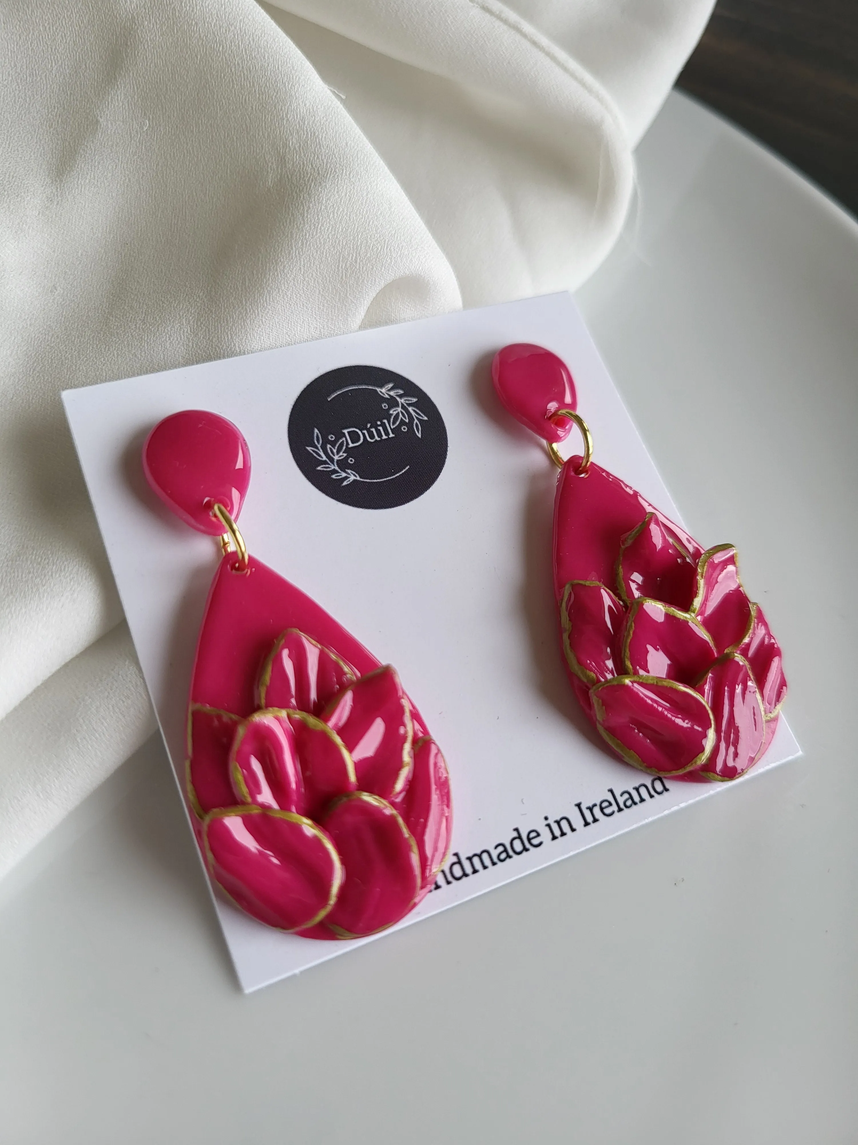 Pink in Bloom Dangling Earrings