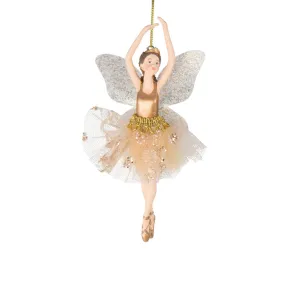 Pure Christmas Hands Up Fairy Christmas Decoration Gold 16cm