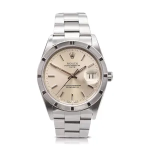 Rolex Oyster Perpetual Date 34mm Steel Watch - Ref: 15210