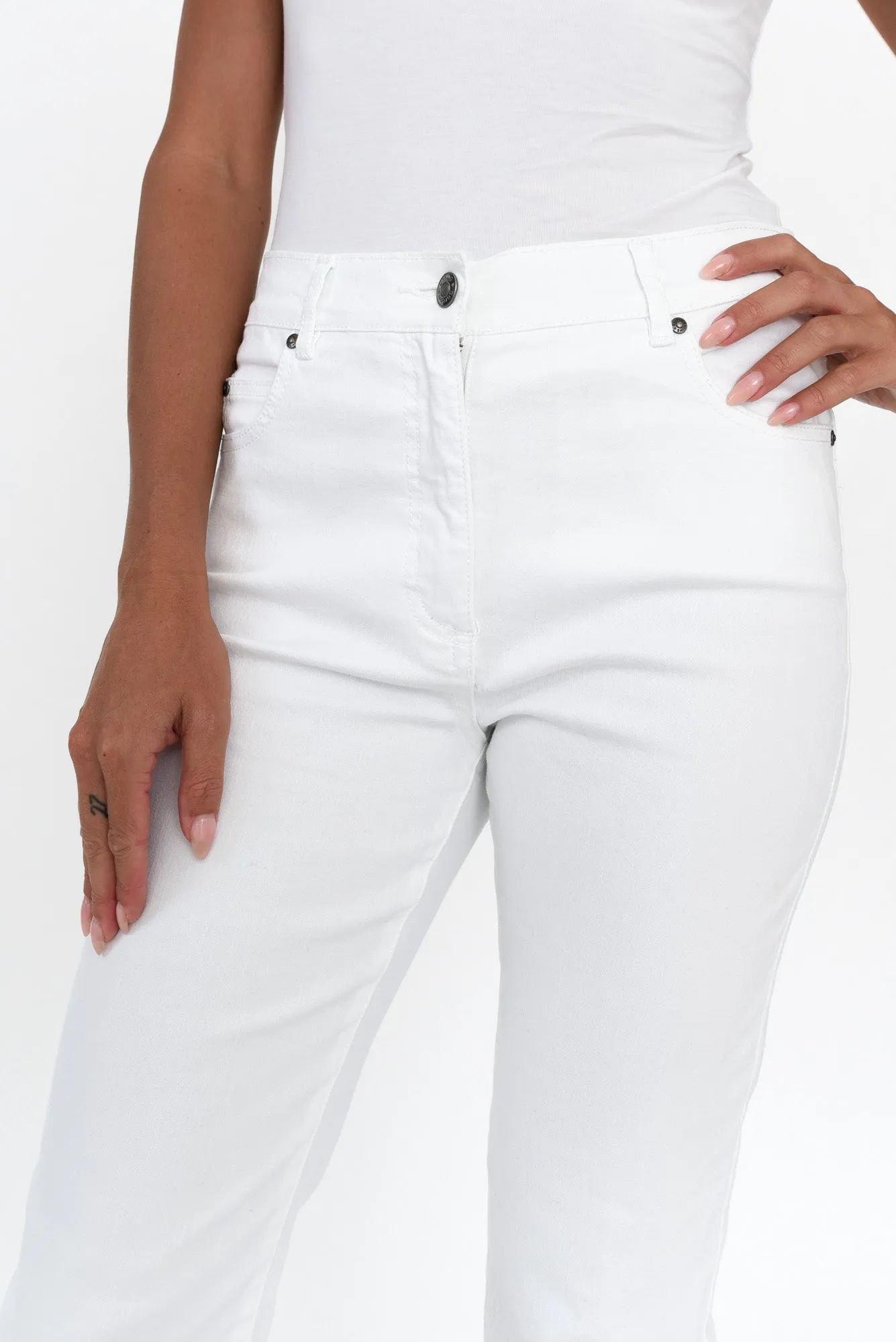 Rosanna White Denim Cropped Jeans