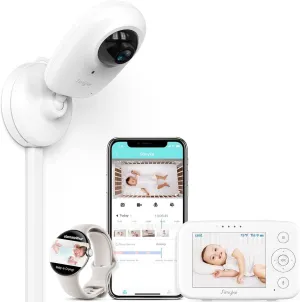 Simyke Smart Baby Monitor: 1080P Camera   3.5” LCD Display, Smartwatch Connectivity