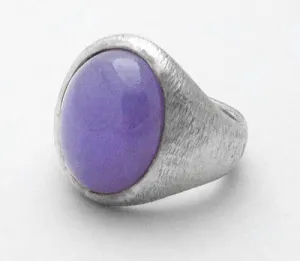 Sterling Silver Lavender Jade Ring