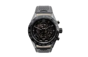 TAG Heuer 45mm Carrera Skeleton Chronograph Watch - Ref: CAR2A90