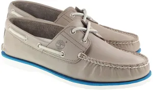 Timberland Boots Mens 2 Eye Classic Boat Shoe Mid Grey