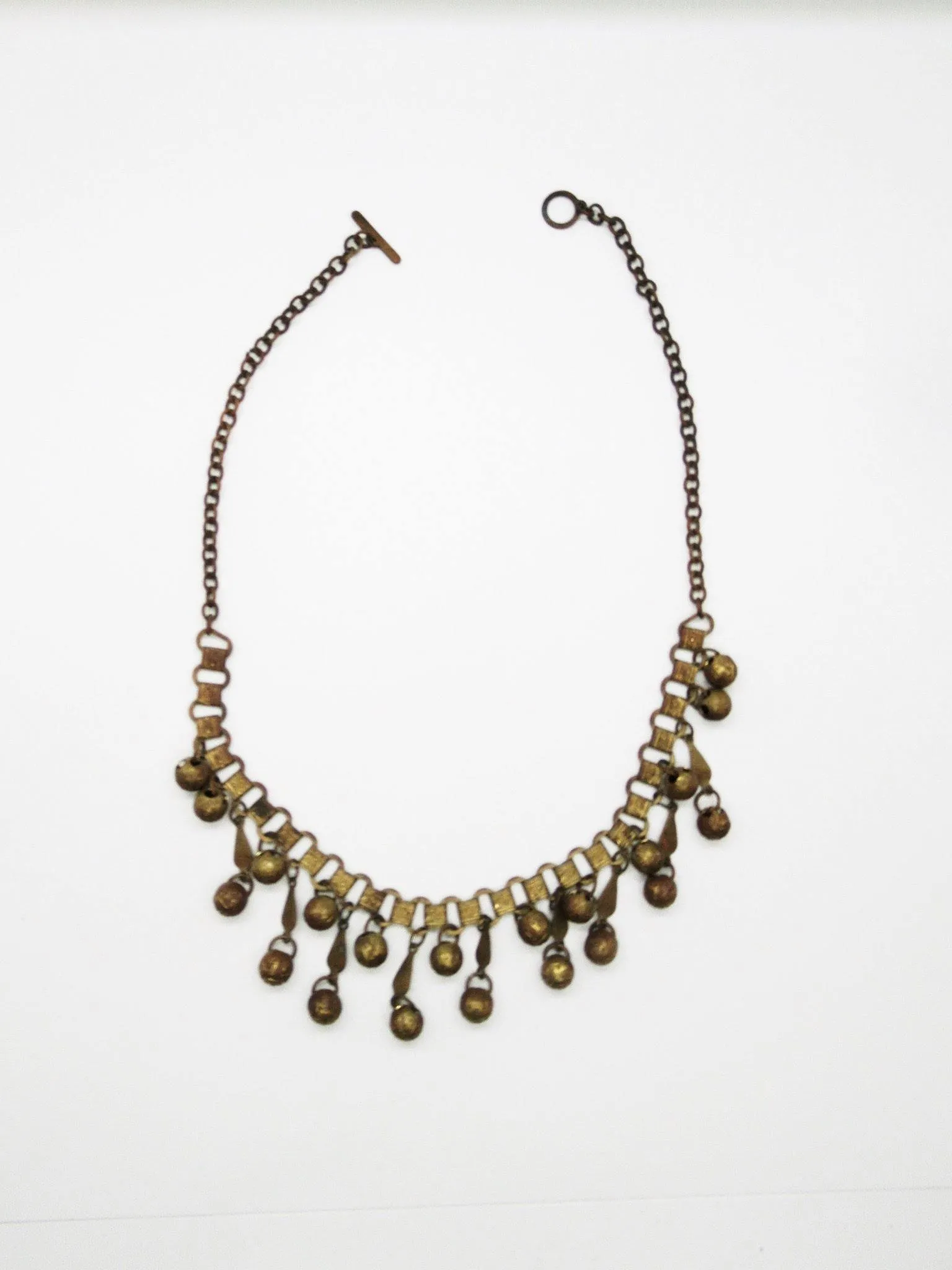 Vintage Etruscan Revival Drop Necklace