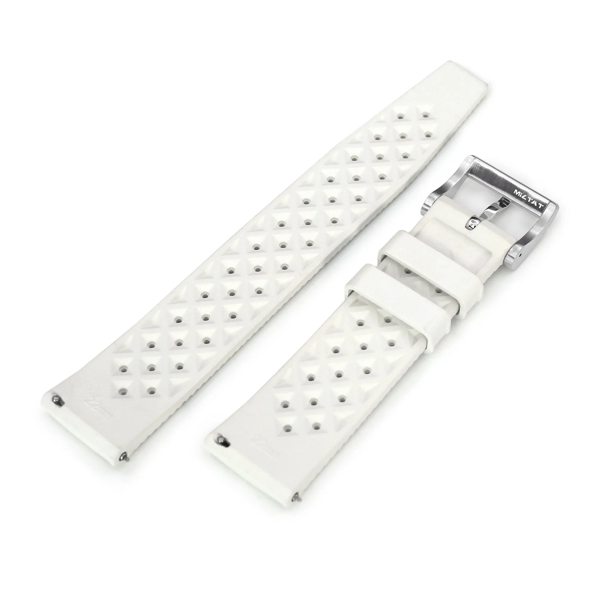 White Tropic Pro FKM Quick Release rubber strap