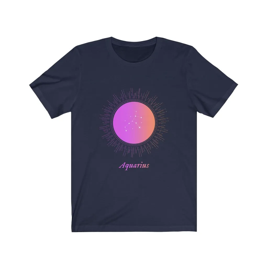 Womens AQUARIUS Gradient Zodiac T-Shirt