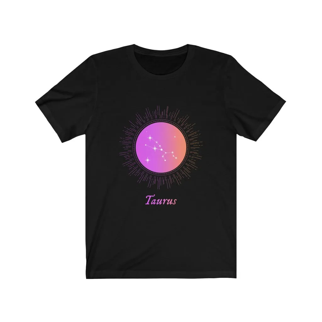 Womens Taurus Gradient Zodiac T-Shirt