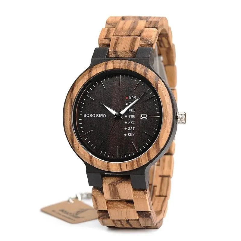 Wooden Watch Handmade Men's Handmade Quartz