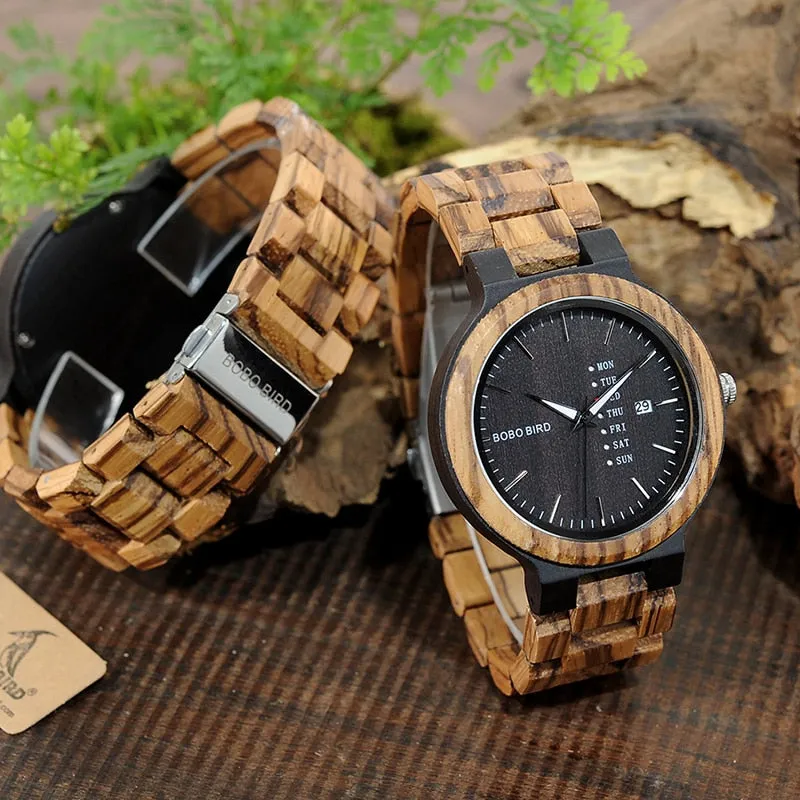 Wooden Watch Handmade Men's Handmade Quartz